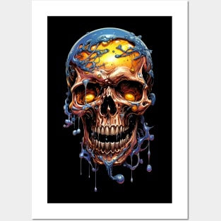 skull dripping Posters and Art